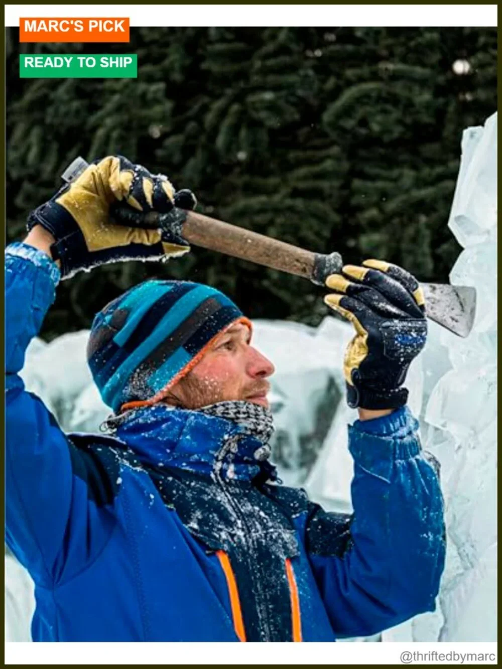 Waterproof Winter Work Glove with 3M Lining, Leather Palm Touchscreen Impact